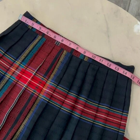 Louisburg Square, Long, Pleated, Plaid, Wool, Skirt - Picture 7 of 8